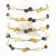 Olive mix amber bracelet with wire